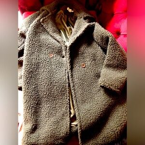 Molly Bracken green fleecy winter overcoat